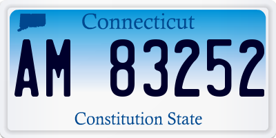 CT license plate AM83252
