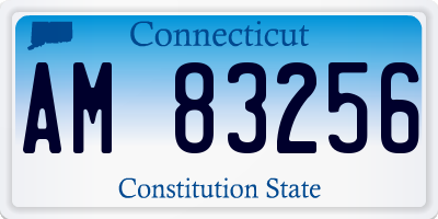 CT license plate AM83256