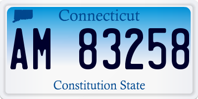 CT license plate AM83258