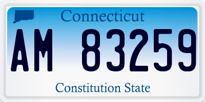CT license plate AM83259