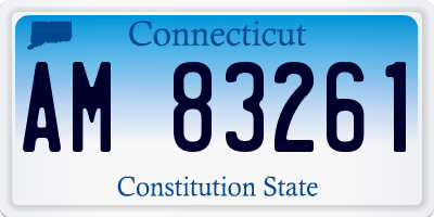 CT license plate AM83261