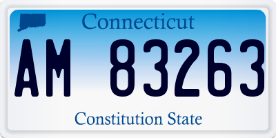 CT license plate AM83263