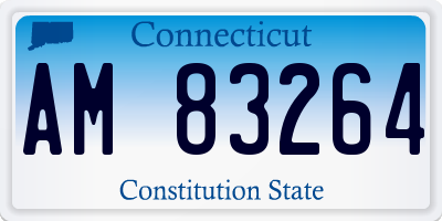 CT license plate AM83264
