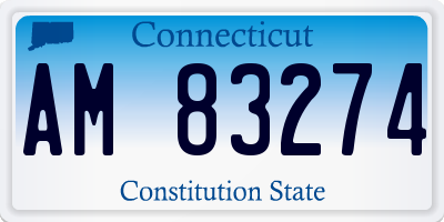 CT license plate AM83274