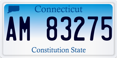 CT license plate AM83275