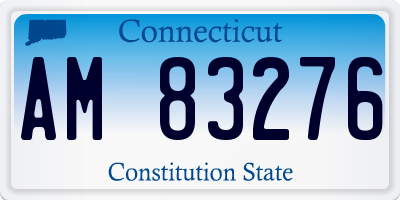 CT license plate AM83276