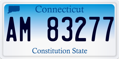 CT license plate AM83277