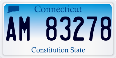 CT license plate AM83278