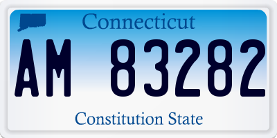 CT license plate AM83282