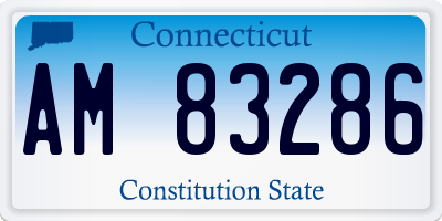 CT license plate AM83286
