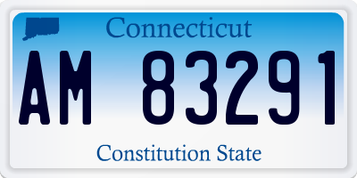 CT license plate AM83291