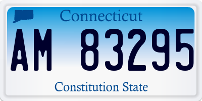 CT license plate AM83295
