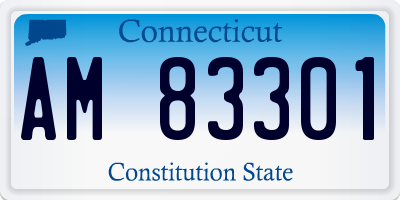 CT license plate AM83301