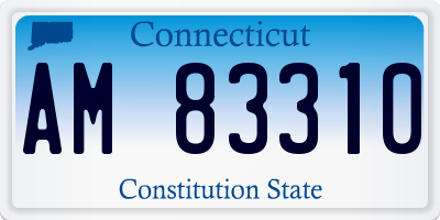 CT license plate AM83310