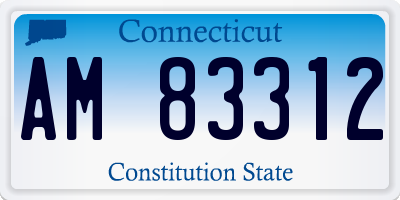 CT license plate AM83312