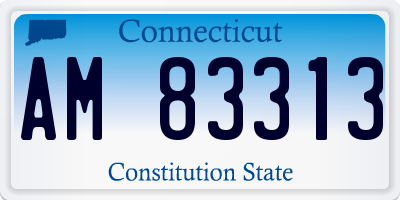 CT license plate AM83313