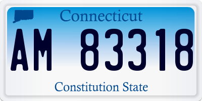 CT license plate AM83318