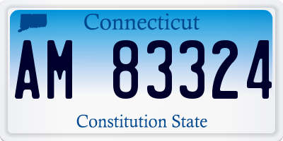 CT license plate AM83324