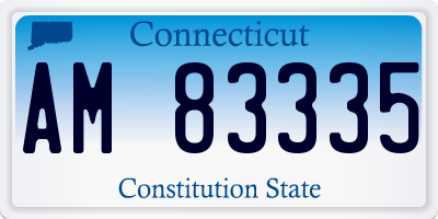 CT license plate AM83335
