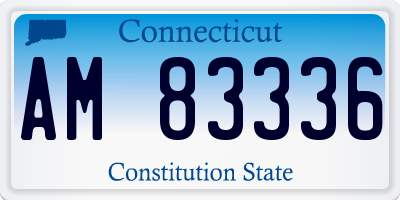 CT license plate AM83336