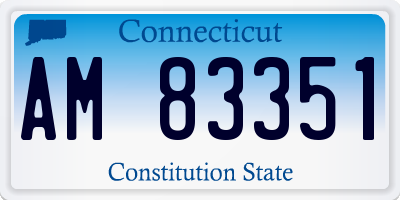 CT license plate AM83351