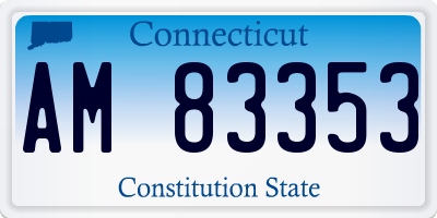 CT license plate AM83353