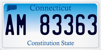 CT license plate AM83363