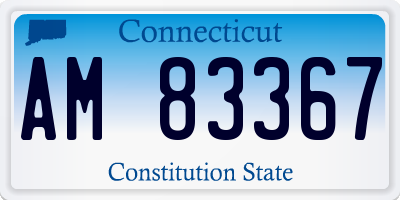 CT license plate AM83367