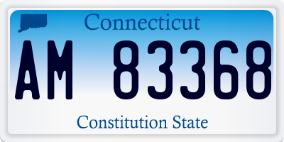 CT license plate AM83368