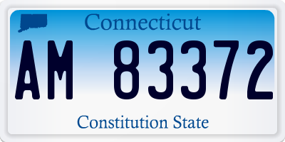 CT license plate AM83372