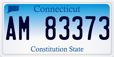 CT license plate AM83373