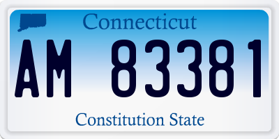 CT license plate AM83381