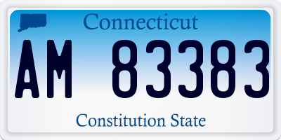 CT license plate AM83383