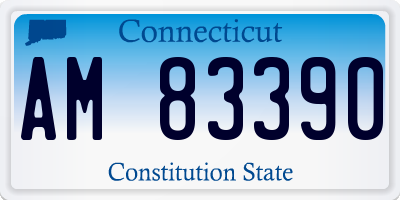 CT license plate AM83390