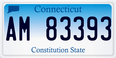 CT license plate AM83393