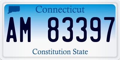 CT license plate AM83397