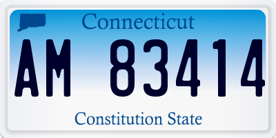CT license plate AM83414