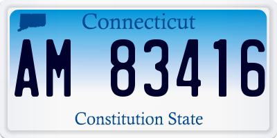 CT license plate AM83416