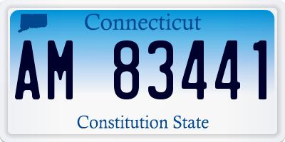 CT license plate AM83441