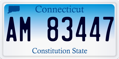CT license plate AM83447