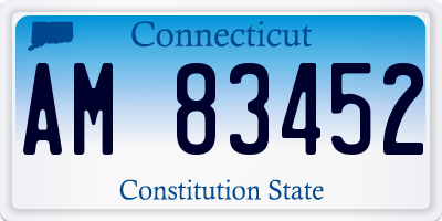 CT license plate AM83452