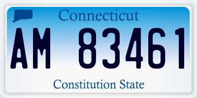 CT license plate AM83461