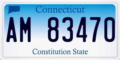 CT license plate AM83470