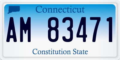 CT license plate AM83471