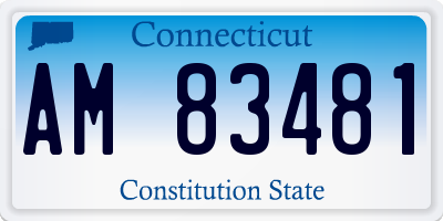 CT license plate AM83481