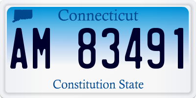 CT license plate AM83491