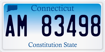 CT license plate AM83498