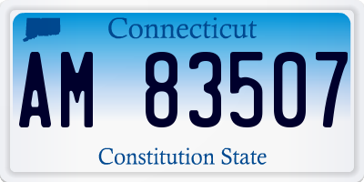 CT license plate AM83507