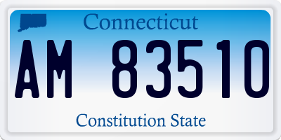 CT license plate AM83510