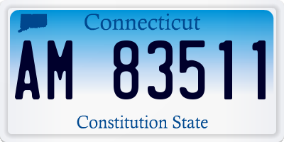 CT license plate AM83511